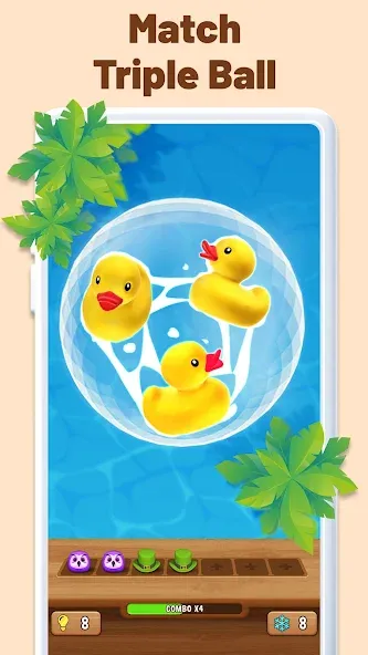 Match Triple Ball (Соответствие Тройной мяч)  [МОД Много монет] Screenshot 1