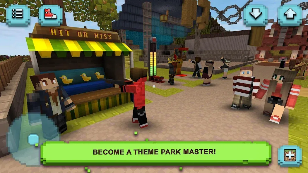 Theme Park Craft: Build & Ride  [МОД Много монет] Screenshot 1