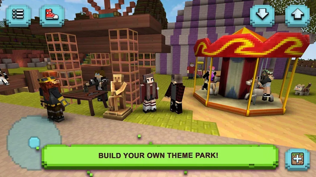 Theme Park Craft: Build & Ride  [МОД Много монет] Screenshot 2