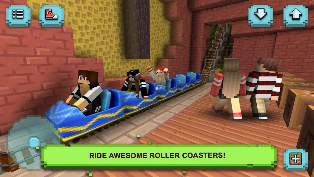 Theme Park Craft: Build & Ride  [МОД Много монет] Screenshot 3