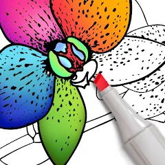 Взлом Coloring for adults offline  [МОД Бесконечные монеты] - стабильная версия apk на Андроид