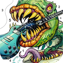 Взломанная Dark Fantasy Coloring Games  [МОД Unlocked] - последняя версия apk на Андроид