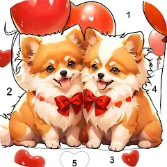 Взлом Dog Coloring, Color by number  [МОД Много денег] - последняя версия apk на Андроид