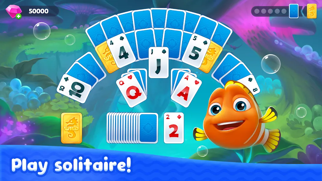Fishdom Solitaire (Фишдом Солитер)  [МОД Все открыто] Screenshot 2