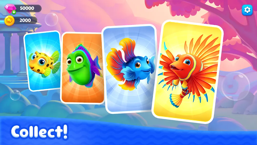 Fishdom Solitaire (Фишдом Солитер)  [МОД Все открыто] Screenshot 4