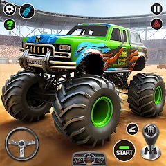 Скачать взлом 4x4 Monster Truck Racing Games (Монстр Трак Гонки игры)  [МОД Все открыто] - последняя версия apk на Андроид