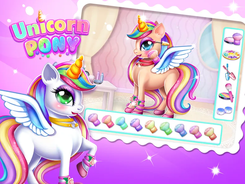 Unicorn Dress up Girls Game  [МОД Много монет] Screenshot 1