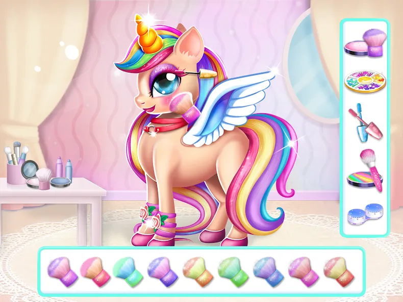Unicorn Dress up Girls Game  [МОД Много монет] Screenshot 4