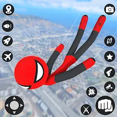 Скачать взлом StickMan Rope Hero Spider Game (Стикмен Роуп Хиро Спайдер Гейм)  [МОД Mega Pack] - стабильная версия apk на Андроид