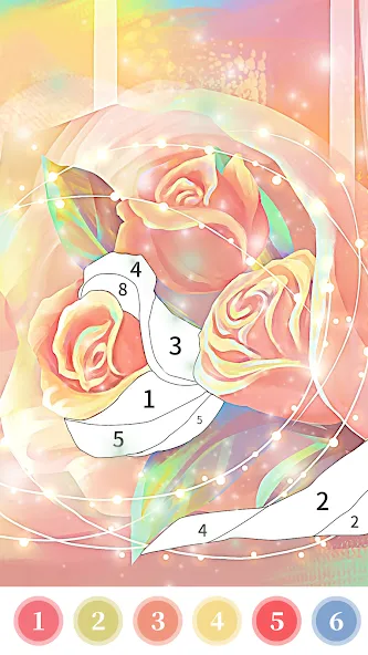 Rose Coloring Book Color Games  [МОД Бесконечные монеты] Screenshot 2