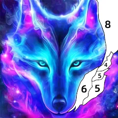 Скачать взлом Wolf Coloring Book Color Game (Вульф Колоринг Бук Колор Гейм)  [МОД Много монет] - полная версия apk на Андроид